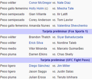 Descargar UFC 196 McGregor vs Diaz Prelims + Main Card